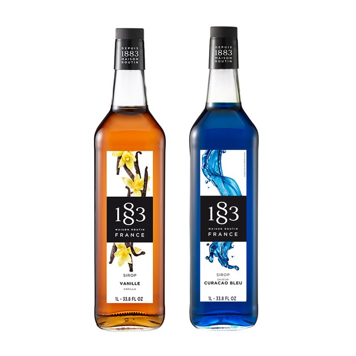 1883 바닐라 시럽 1000ml+1883 블루큐라소 시럽 1000ml 대표 이미지 - 블루 큐라소 추천