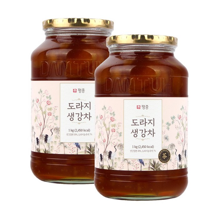 평중 담터 도라지 생강차 1kg+1kg 총 2kg 안전포장, 1개 대표 이미지 - 대추차 추천