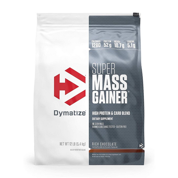 Dymatize 슈퍼 매스 게이너, 리치 초콜릿(Rich Chocolate), 5.4kg, 1개 대표 이미지 - 게이너 추천