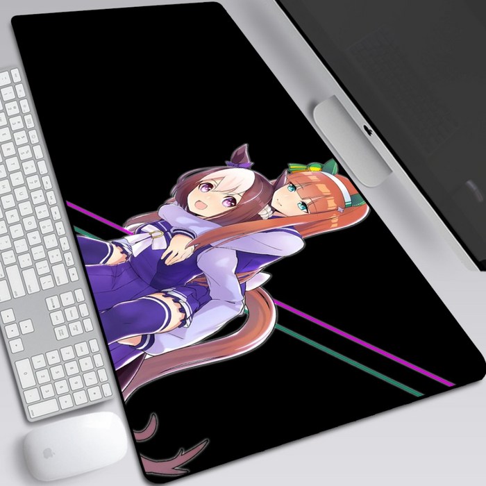우마무스메 대형 마우스 장패드 긴 빅사이즈 키보드 책상 데스크 패드, 300x800mm + 2mm개, CI 대표 이미지 - 우마무스메 장패드 추천