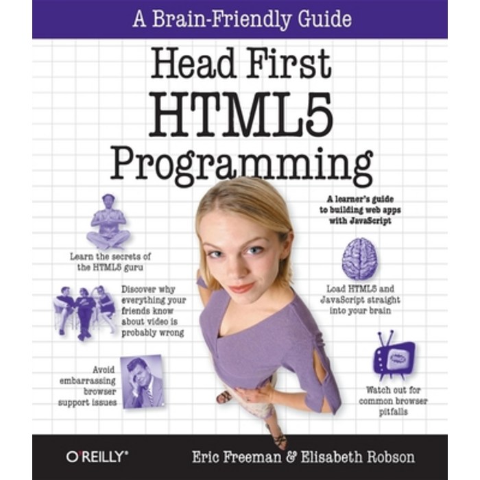 (영문도서) Head First HTML5 Programming: Building Web Apps with JavaScript Paperback, O'Reilly Media, English, 9781449390549 대표 이미지 - JavaScript 책 추천