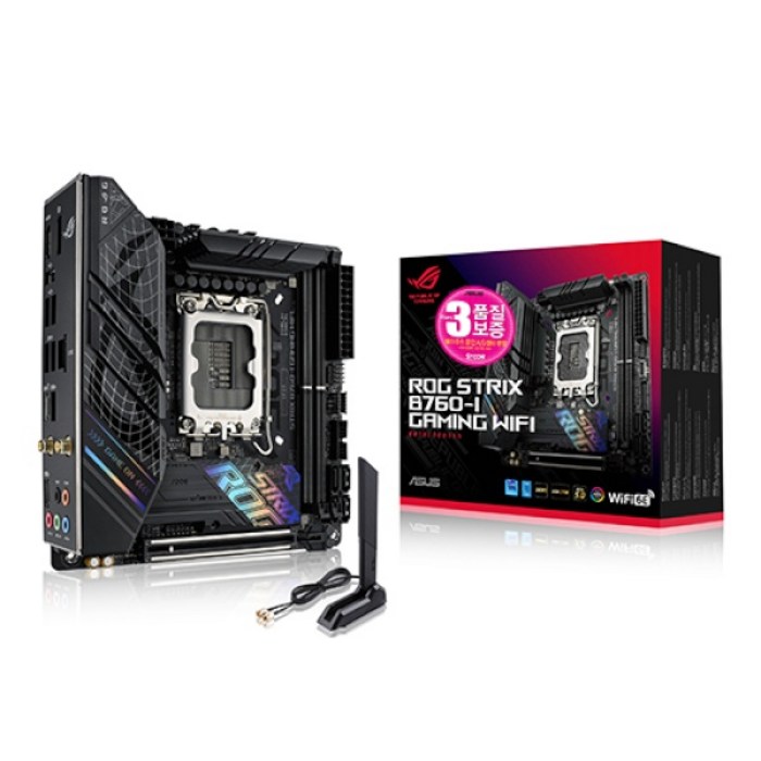 ASUS ROG STRIX B760-I GAMING WIFI STCOM 에이수스 컴퓨터 PC 게이밍 메인보드 인텔 13세대 랩터레이크 12세대 엘더레이크 CPU추천 대표 이미지 - 인텔 13세대 추천