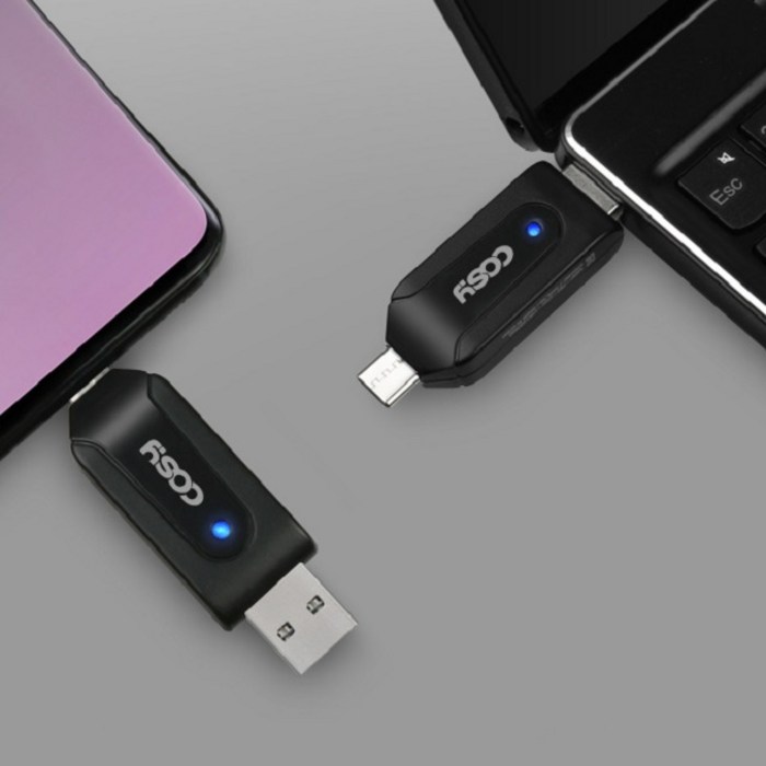 코시 타입C USB3.0 OTG 멀티 카드리더기 SD카드 MiCROSD카드 스마트폰 네비게이션 블랙박스 메모리 PC, 블랙, CR3440C 대표 이미지 - 초소형 카메라 추천