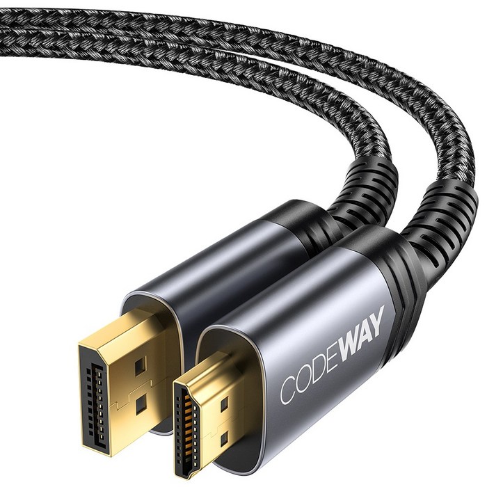 코드웨이 DP to HDMI 모니터 케이블, 2M 대표 이미지 - 광 컨버터 추천