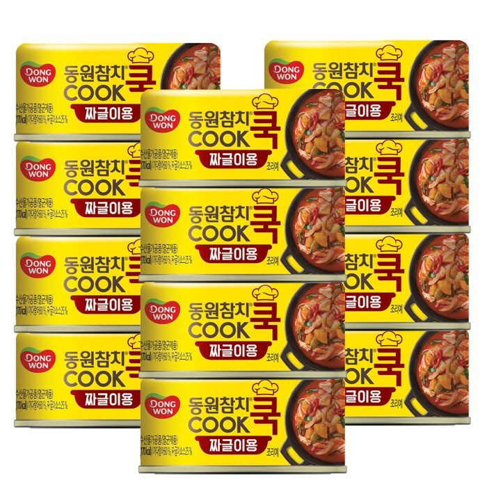 동원참치 쿡 짜글이용 100g (12캔), 12개 대표 이미지 - 짜글이 추천