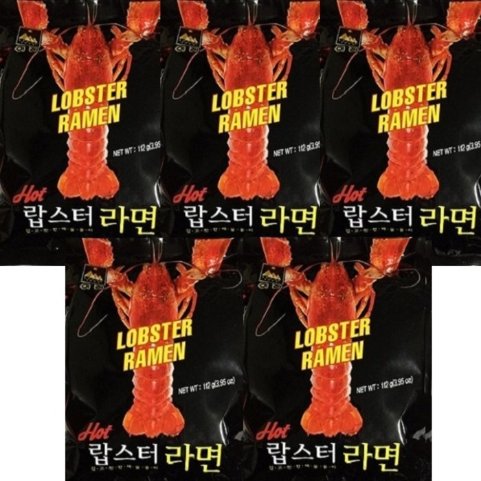 프리미엄 핫 랍스타 라면 매운맛 봉지라면 X 5봉, 5개 대표 이미지 - 프리미엄 라면 추천