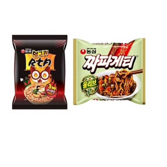 농심 짜파구리 앵그리세트 (짜파게티 140g*5개입+앵그리너구리 121g*5개입), 1세트 대표 이미지 - 짜빠구리 추천