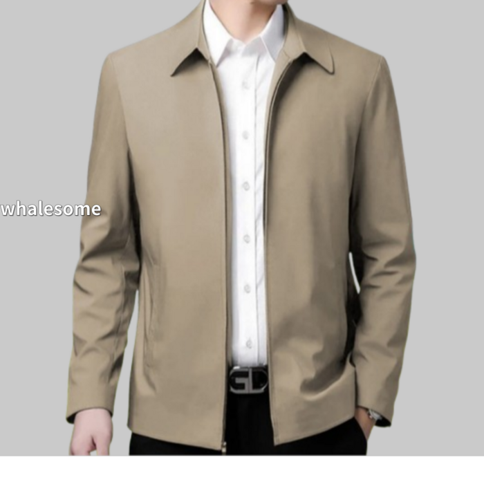 whalesome 중년 남성 봄 가을 점퍼 캐주얼 집업 잠바 바람막이 카라 자켓 클래식 피플 중장년 비즈니스 외투