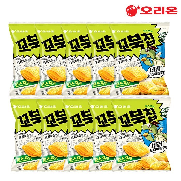 오리온 꼬북칩 콘스프맛, 65g, 10개 대표 이미지 - 꼬북칩 맛 비교 추천