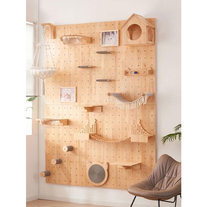 설치가 간편한 캣폴 무타공 벽걸이캣타워 고양이집 선반