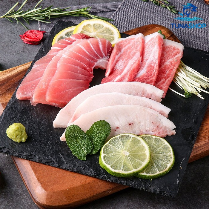 튜나샵 뱃살세트 참다랑어 오도로+눈다랑어 뱃살+황새치 뱃살 공장직영 냉동참치회 대표 이미지 - 참치 오도로 추천