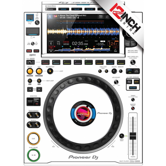 [장비 스킨] Pioneer DJ CDJ-3000 Skinz (SINGLE), White/Black 대표 이미지 - 레코드 러너 추천