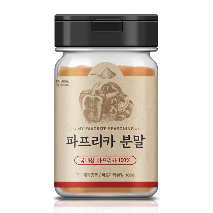 짭짤한인생 국내산 100% 파프리카분말 100g/천연 조미료 분말 파프리카 가루 대표 이미지 - 분말육수 추천