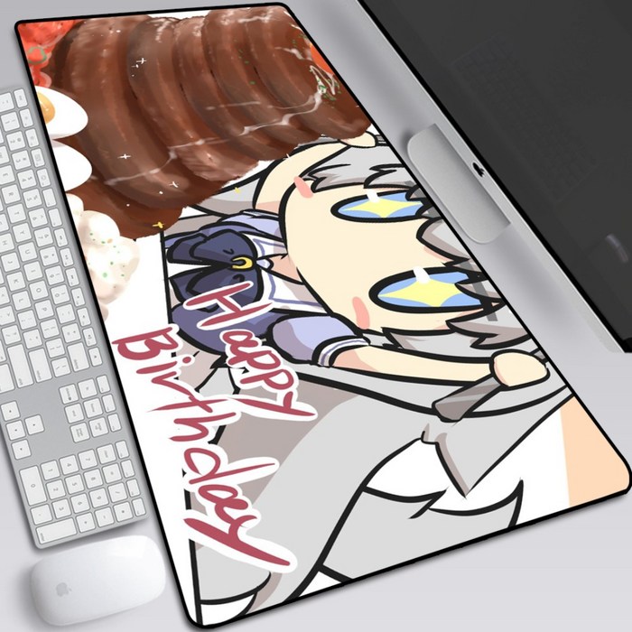 우마무스메 대형 마우스 장패드 긴 빅사이즈 키보드 책상 데스크 패드, 300x800mm + 2mm개, BL 대표 이미지 - 우마무스메 장패드 추천