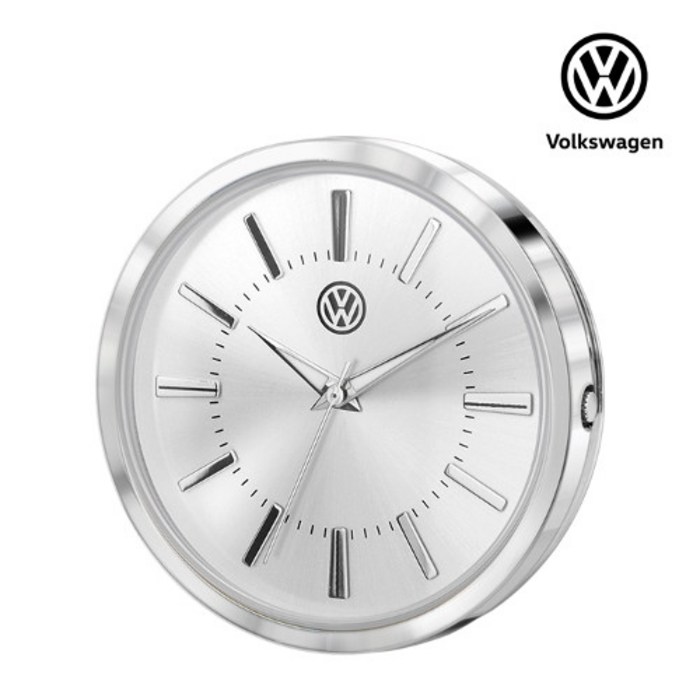 폭스바겐 차량용 클립 앤 접착식 시계 VW-TIG-SV 대표 이미지 - 폭스바겐 시계 추천