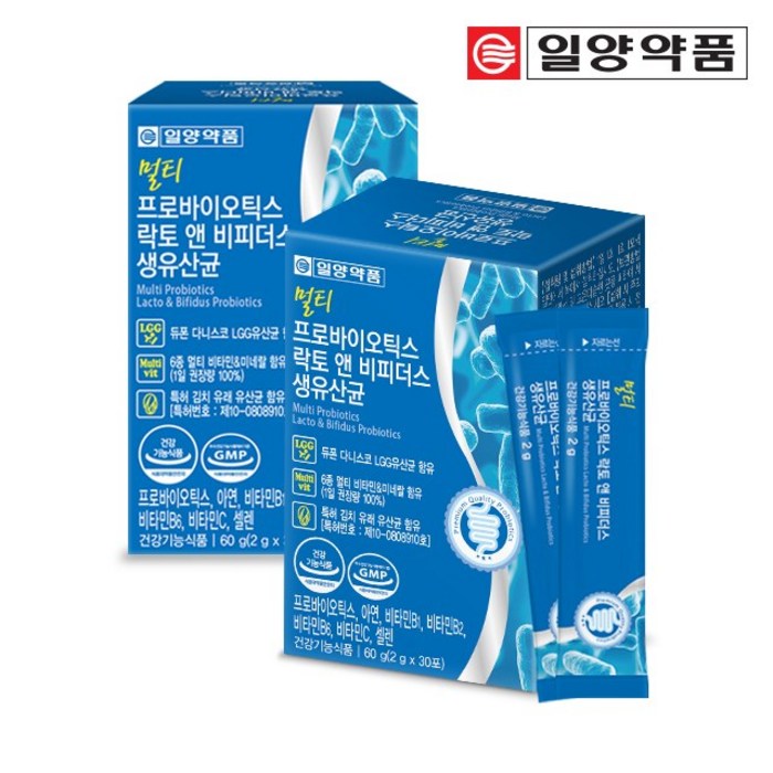 일양약품 멀티 포스트 프로바이오틱스 락토 앤 비피더스 LGG 생 유산균 2박스, 60g x 2개 대표 이미지 - LGG 유산균 추천