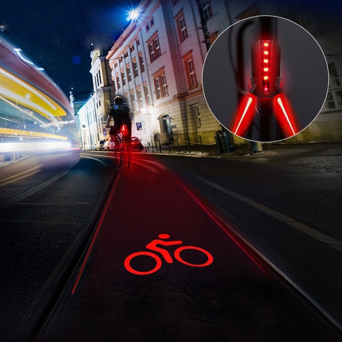 레이저 LED 자전거 후미등 사이클 후방등 백라이트 안전등 안전용품 대표 이미지 - 자전거 백라이트 추천