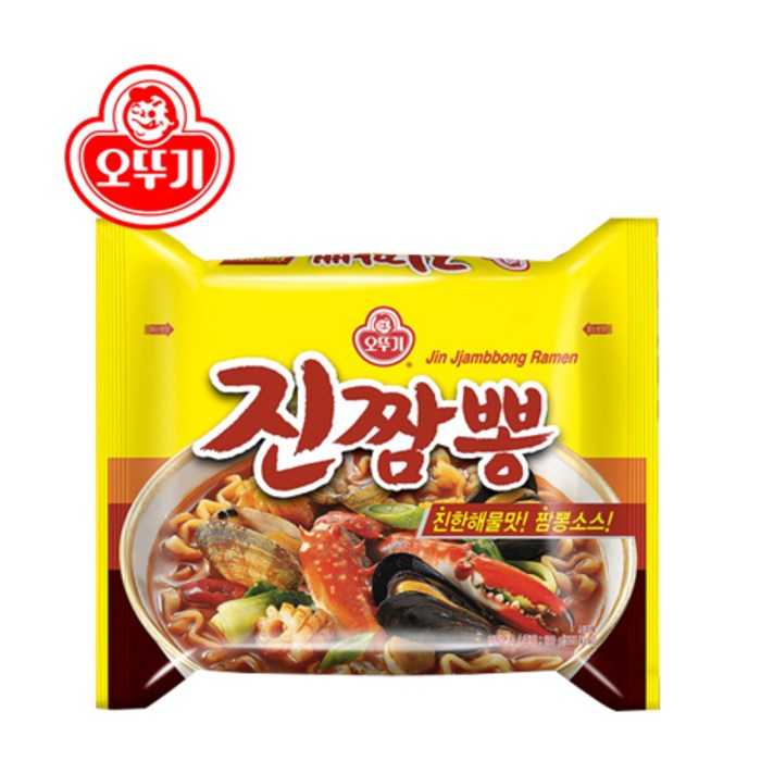 오뚜기 진짬뽕 봉지라면, 130g, 16개 대표 이미지 - 짬뽕라면 추천