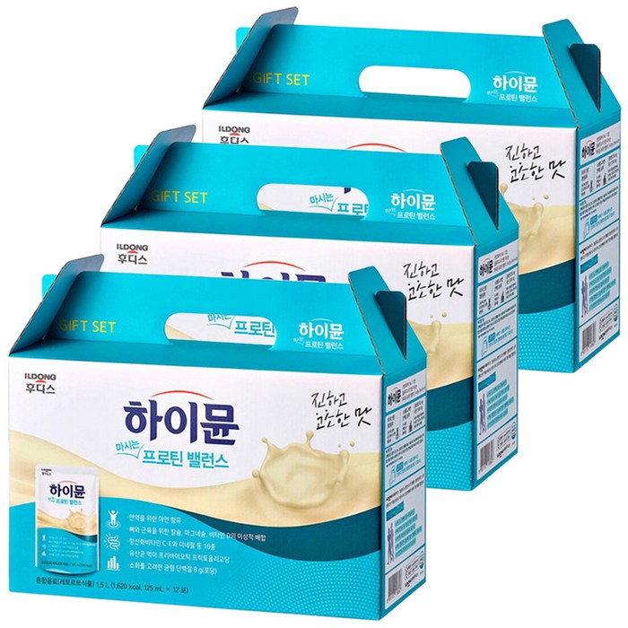 후디스 하이뮨 마시는 프로틴 밸런스 액상 125ml X 12개입, 3개 대표 이미지 - 마시는 프로틴 추천