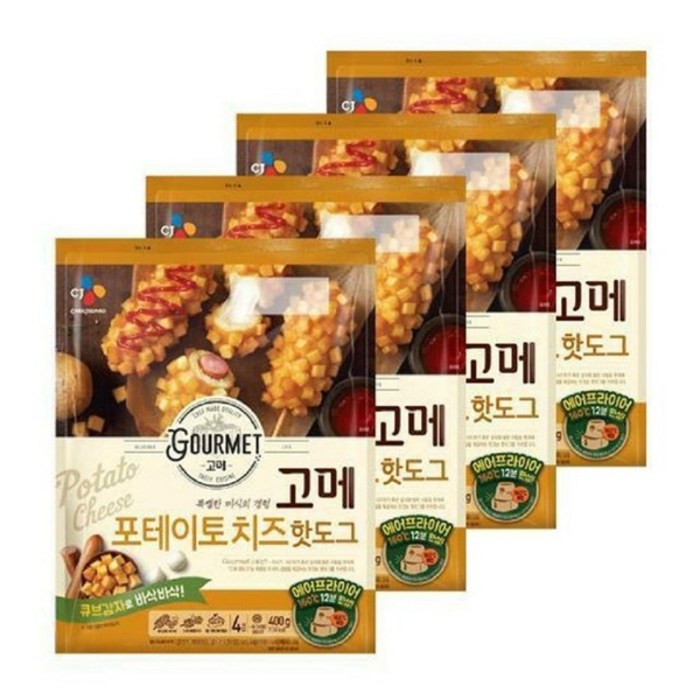 고메 포테이토치즈핫도그 (100gx4개 400g), 1개, 310g 대표 이미지 - 감자만두 추천