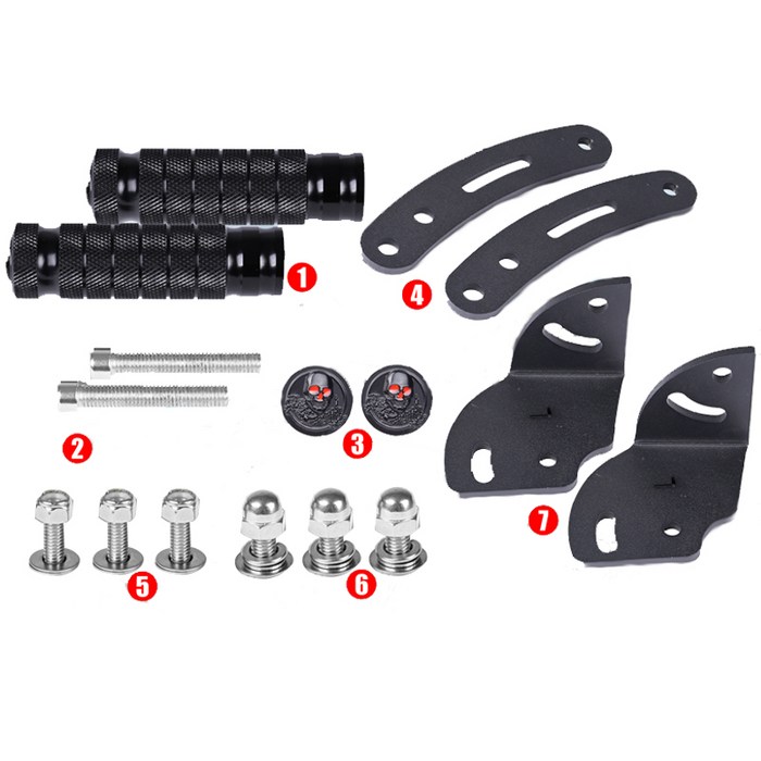 캔암 스파이더 F3 20152021 블랙 조절식 고속도로 페그 마루판 모델, 오토바이