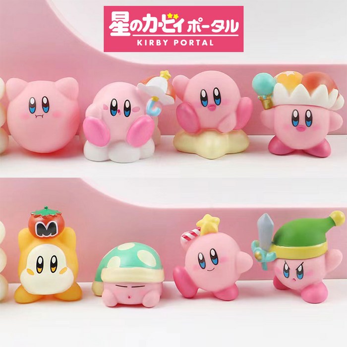 별의 커비 피규어 굿즈 인형 장난감 8종세트 장식용 Kirby, 1세트 대표 이미지 - 별의커비 추천