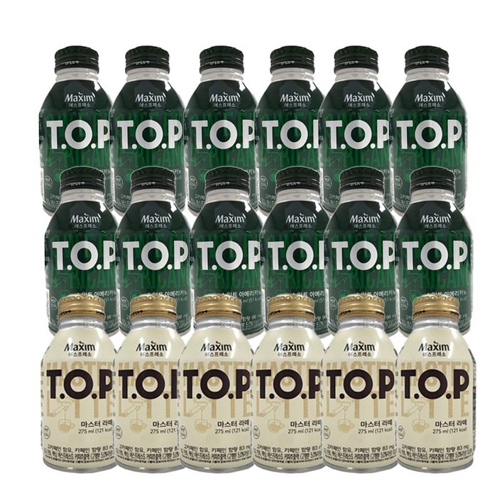 올따옴음료 티오피 275ml 스위트아메리카노12+마스터라떼6, 티오피 18개 대표 이미지 - 스위트 아메리카노 추천