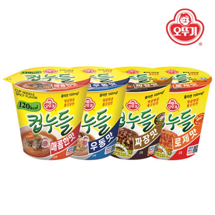 컵누들 매콤한맛 6개+우동맛 6개+짜장맛 6개+로제맛 6개, 단품 대표 이미지 - 컵누들 추천