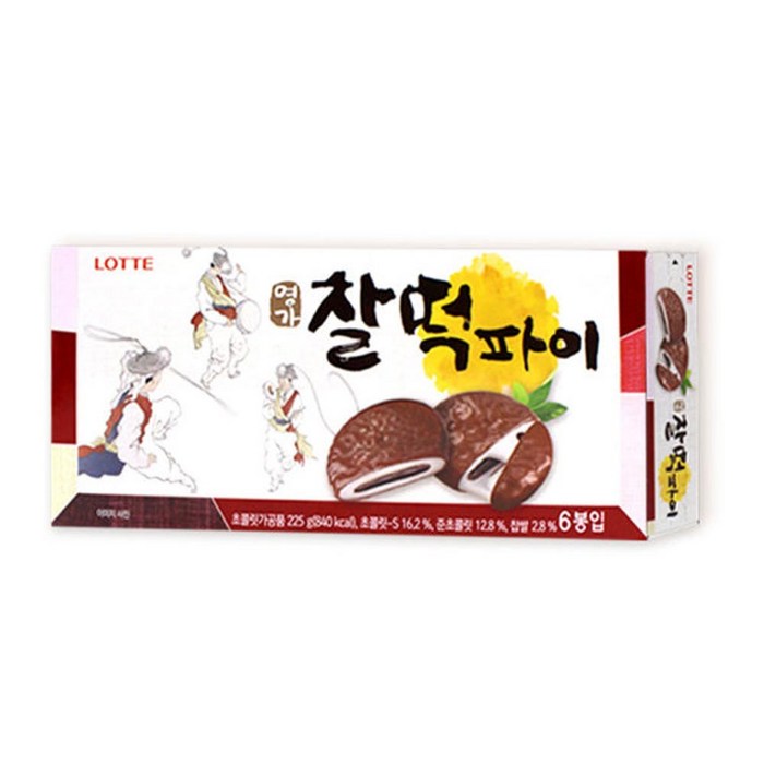롯데제과 명가 찰떡파이, 210g, 12개 대표 이미지 - 롯데제과 추천