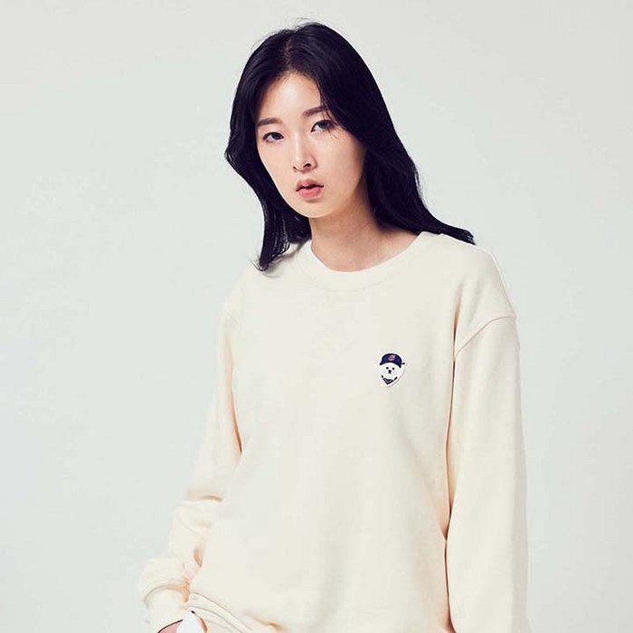 PREPPY LOGO SIGNATURE WAPPEN SWEAT SHIRTS IVORY 대표 이미지 - 비욘드클로젯 맨투맨 추천