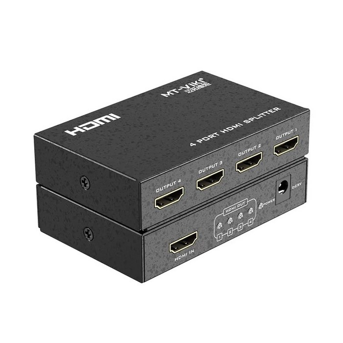 HDMI 분배기 4K HDMI 1:4 분배기 SP104M 최대 30M 까지 안정적인 전송, 1개 대표 이미지 - HDMI 분배기 추천