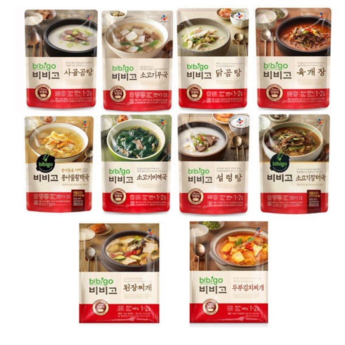 비비고 국 탕 찌개 10종, 1세트 대표 이미지 - 자취요리 추천