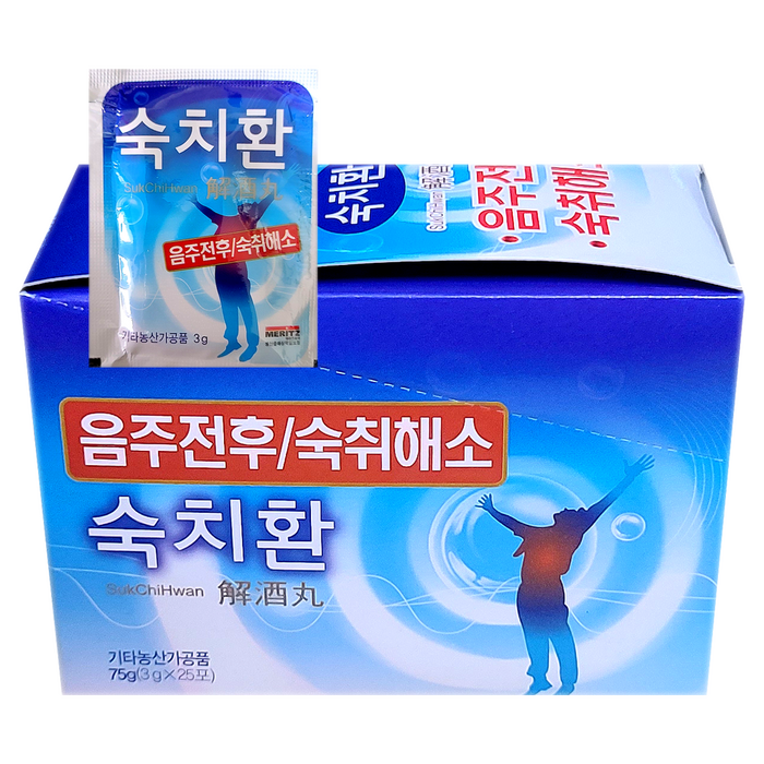 숙치환 움주전후 숙취해소제 3g 25포(1BOX) 대표 이미지 - 술깨는약 추천