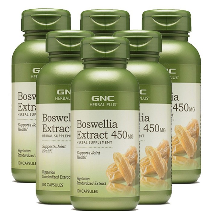 GNC Boswellia extract 450MG 100 Capsules 보스웰리아 100정 6병, 100개입, 6개 대표 이미지 - 보스웰리아 추천