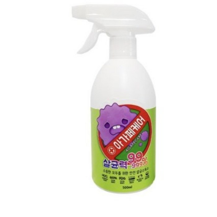 아가페케어 살균소독제, 1개, 500ml 대표 이미지 - 알콜 추천