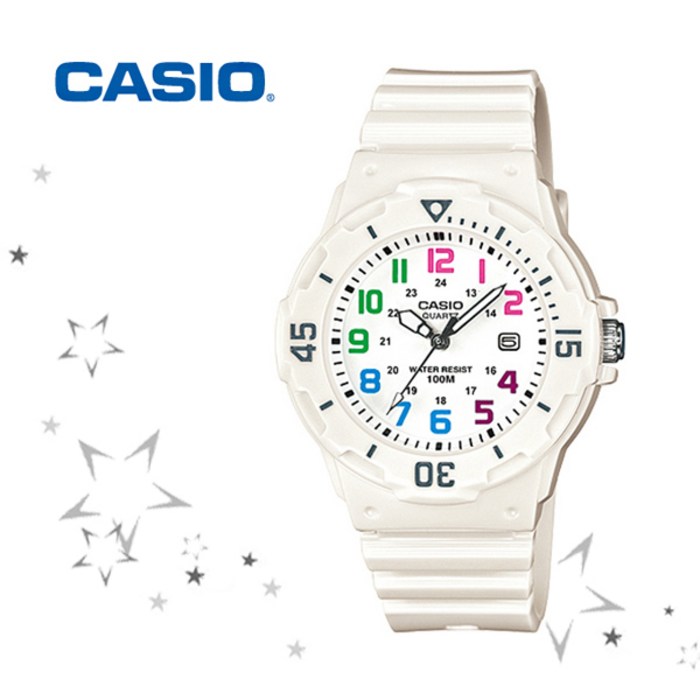 카시오 CASIO 여성용 아동용 LRW-200H-7B 우레탄 밴드 아날로그 손목시계 대표 이미지 - 카시오 시계 추천