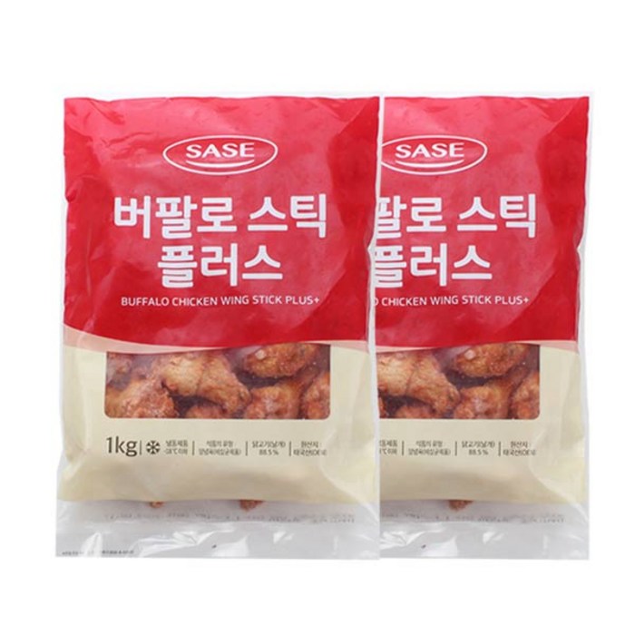 사세 버팔로스틱 플러스1kg +, 2팩, 1kg 대표 이미지 - 닭날개 추천