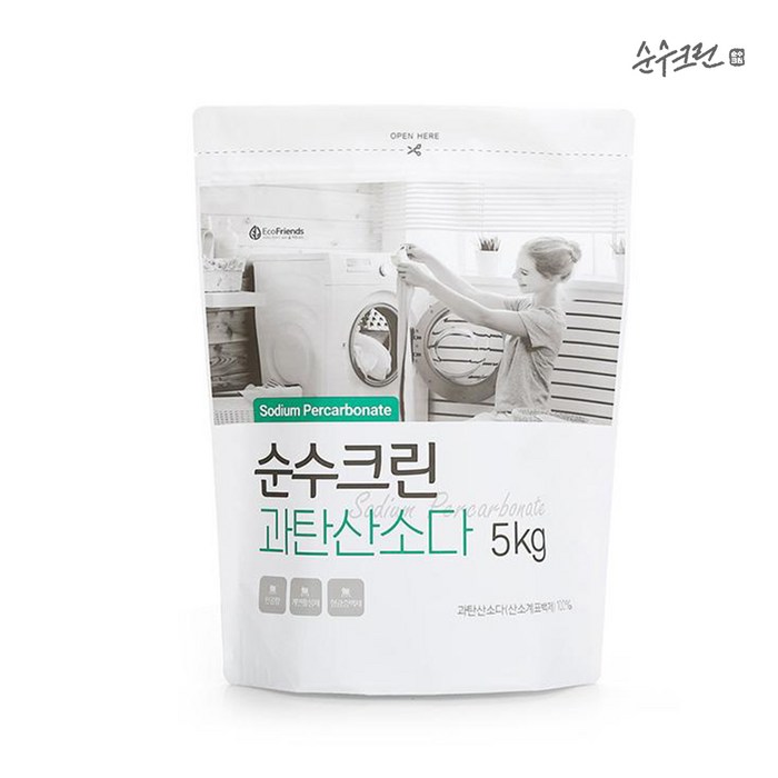 순수크린 과탄산소다 5kg 1등급원료사용 인증 산소계표백제, 1개 대표 이미지 - 과탄산소다 추천