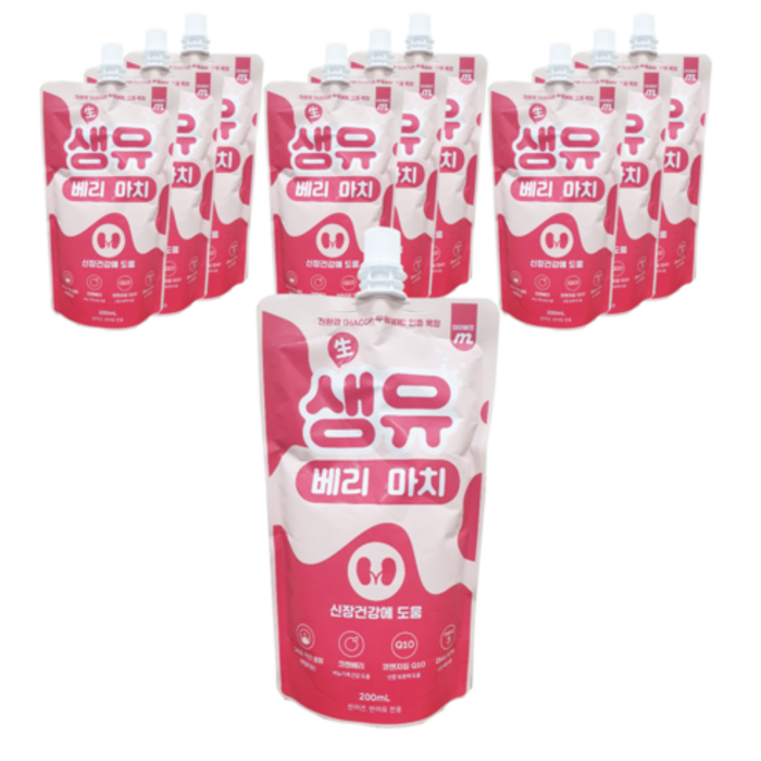 마이베프 반려동물 생유 베리 마치 신장건강 펫밀크 200ml, 크랜베리맛, 10개 대표 이미지 - 펫밀크 추천