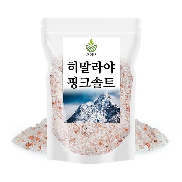 오허브 히말라야 핑크소금 5kg 핑크솔트, 1개, 1kg 대표 이미지 - 허브솔트 추천