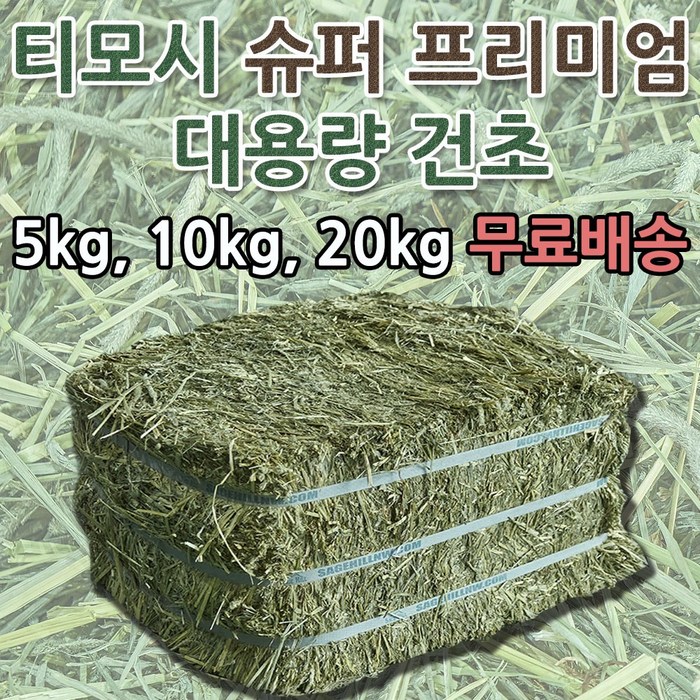 티모시 건초 대용량 5kg 10kg 20kg 토끼 기니피그 양 염소 건초사료, 티모시 건초 10kg 대표 이미지 - 토끼 사료 추천