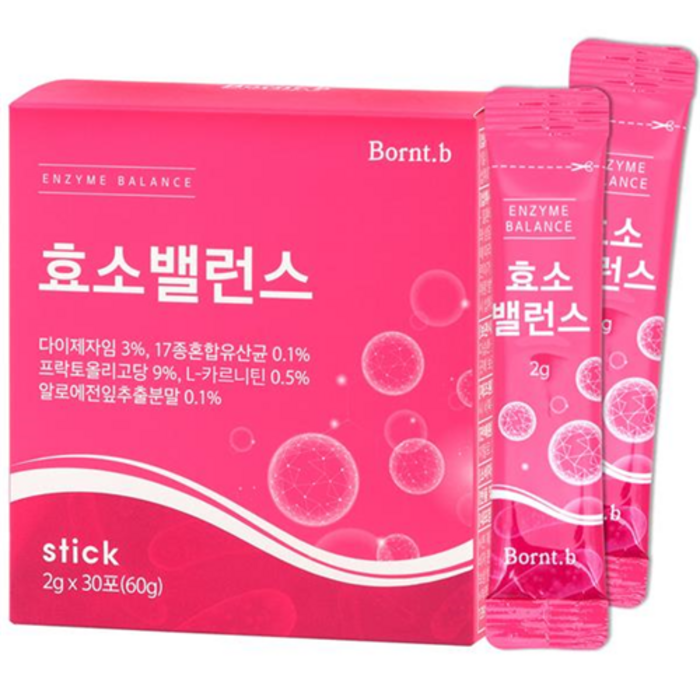 본트비 효소 밸런스 소화효소 5종 모유유산균 함유 맛있는 석류맛, 2g, 1박스 대표 이미지 - 맛있는 효소 추천