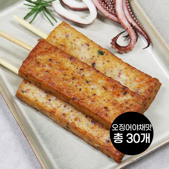 오늘한끼 (주)부산어묵 The 오징어야채 어묵바80gX10개/전자렌지 1분30초 맛있는 부산 어묵바, 80g, 30개 대표 이미지 - 오뎅바 추천