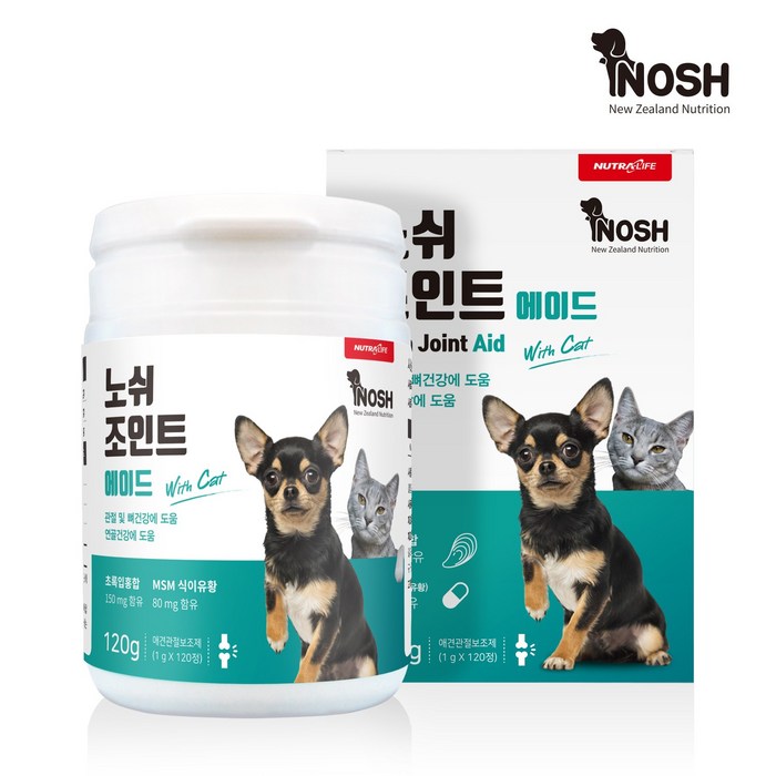 뉴트라라이프 노쉬 조인트에이드 반려동물 영양제, 관절건강, 1개 대표 이미지 - 강아지 관절 영양제 추천