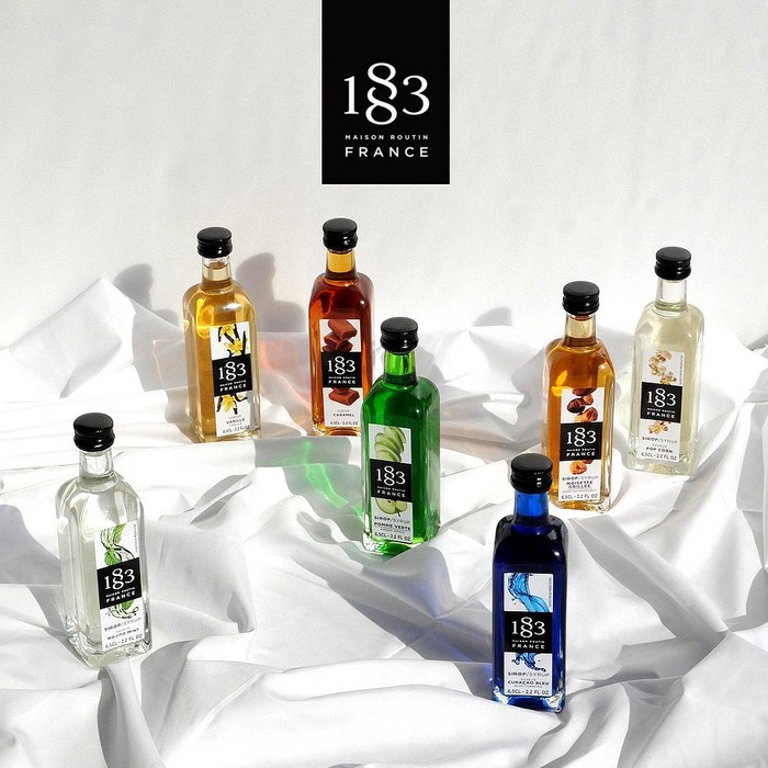 [1883시럽] 홈카페 미니 시럽 65ml, 커피세트 (바닐라+헤이즐럿+카라멜) 대표 이미지 - 블루 큐라소 추천