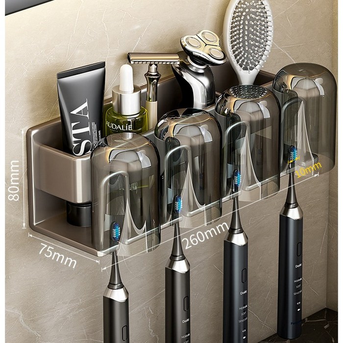 앨오앤지 무타공 쉽게 떨어지지않는 칫솔걸이양치컵