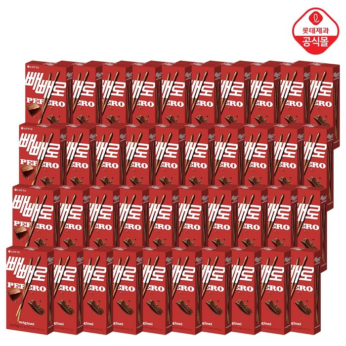 오리지널 초코 빼빼로, 46g, 40개 대표 이미지 - 롯데제과 추천