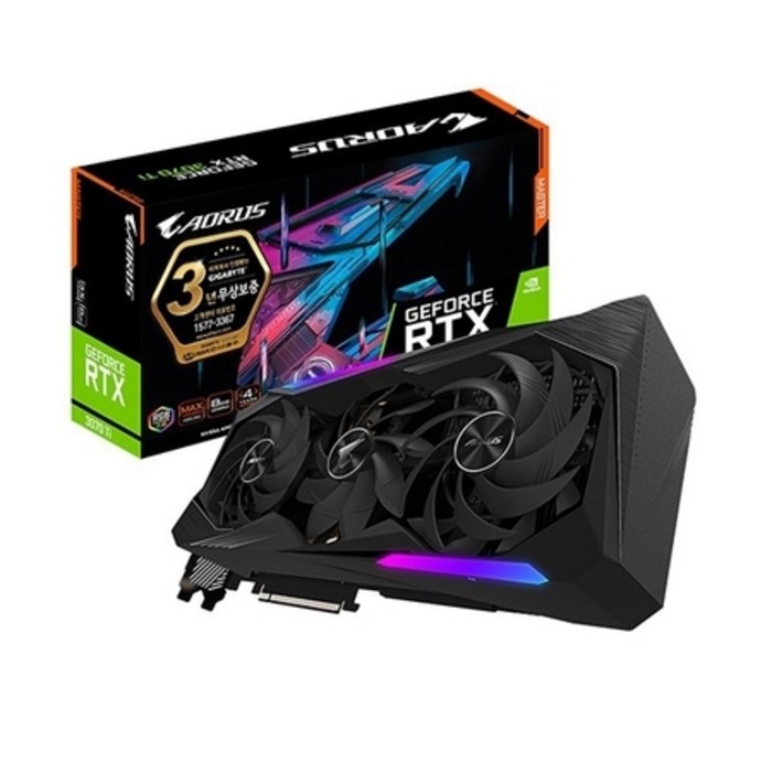 기가바이트 AORUS 지포스 RTX 3070 Ti Master D6X 8GB 그래픽카드 피씨디렉트 대표 이미지 - RTX 30 시리즈 제품 추천