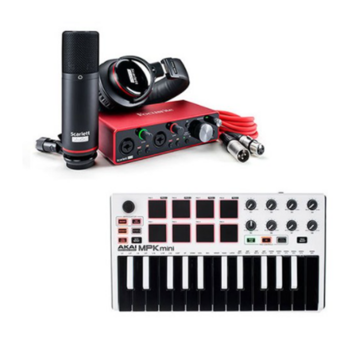 포커스라이트 스칼렛 2i2 Studio 3rd Gen + 아카이 MPK Mini MKII 화이트 세트, Scarlett 2i2 Studio 대표 이미지 - 포커스라이트 스칼렛 추천