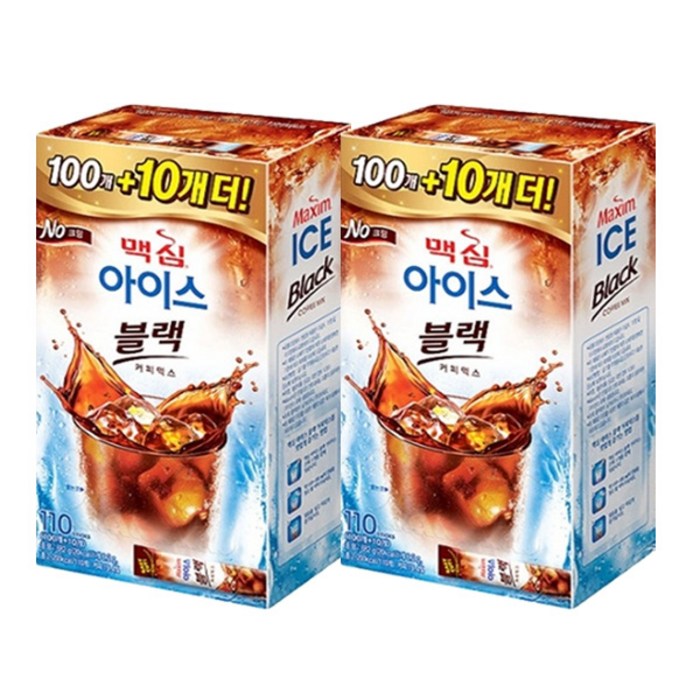맥심 아이스 블랙 커피믹스 110Tx2개, 110개입, 2개 대표 이미지 - 아이스 아메리카노 추천